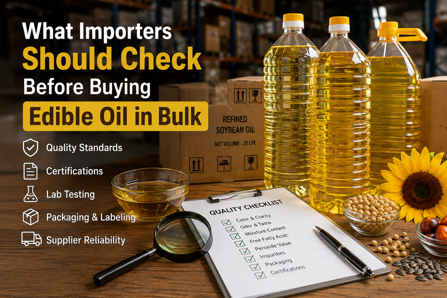 What Importers Should Check Before Buying Edible Oil in Bulk